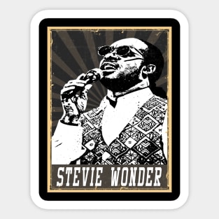 80s Style Stevie Wonder Sticker